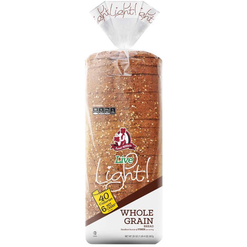 slide 1 of 7, Aunt Millie's Lite Whole Grain Vegan Bread - 20oz, 20 oz