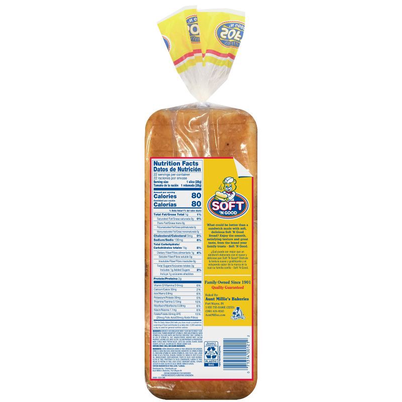 slide 2 of 7, Sunbeam Soft 'N Good Giant White Bread - 22oz, 22 oz