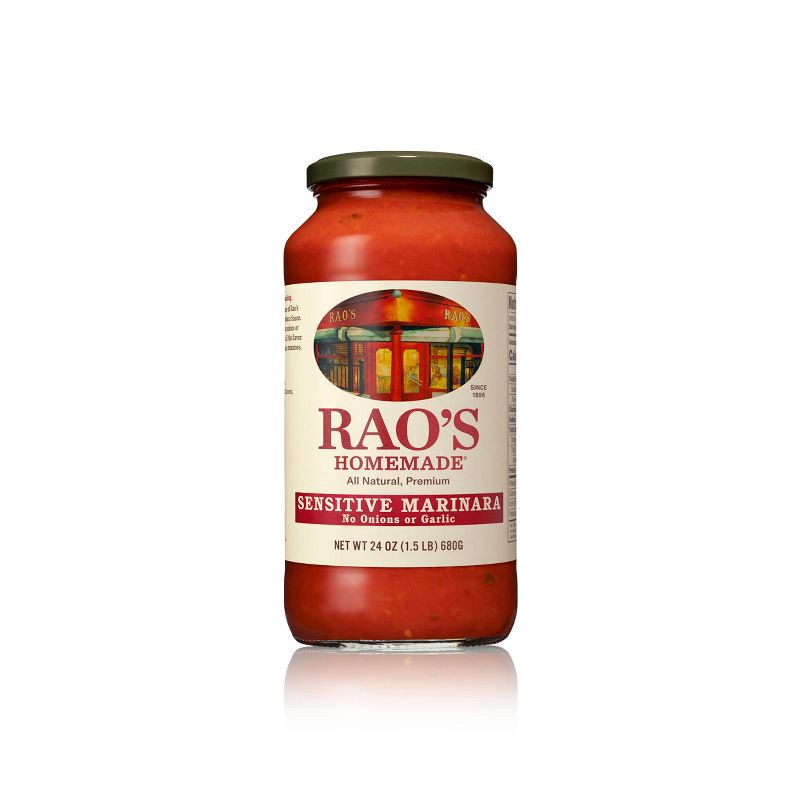 slide 2 of 5, Rao's Homemade Sensitive Formula Marinara Sauce Premium Quality All Natural Tomato Sauce & Pasta Sauce Keto Friendly Carb Conscious - 24oz, 24 oz