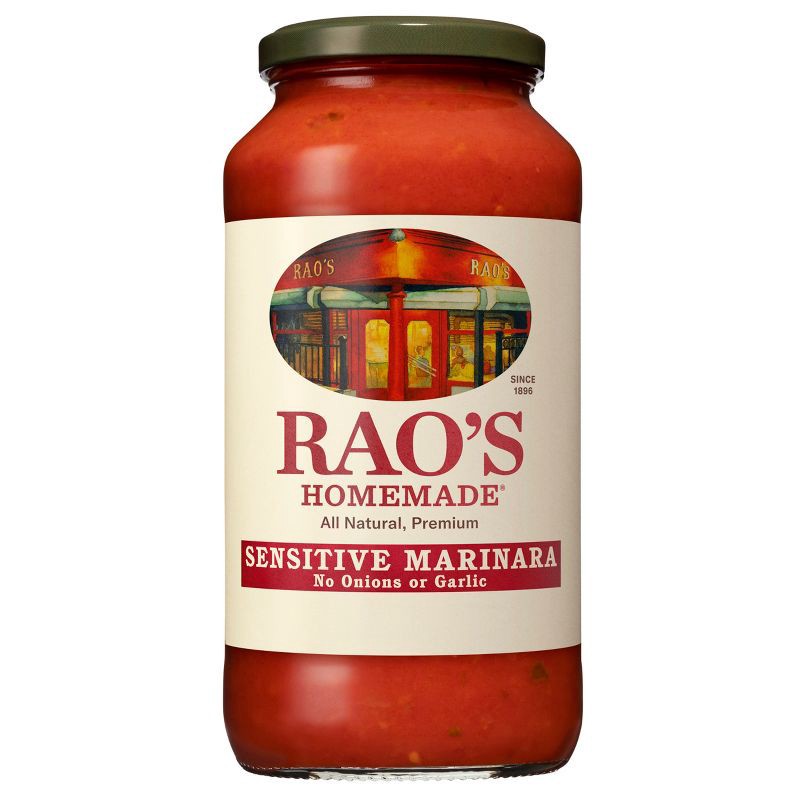 slide 1 of 5, Rao's Homemade Sensitive Formula Marinara Sauce Premium Quality All Natural Tomato Sauce & Pasta Sauce Keto Friendly Carb Conscious - 24oz, 24 oz