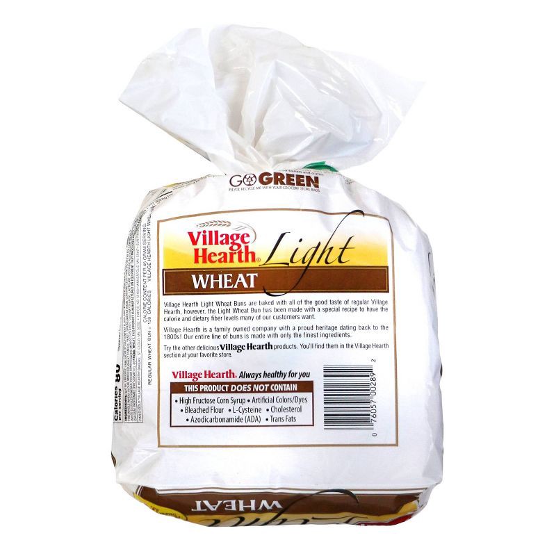 slide 3 of 4, Village Hearth Light Wheat Hamburger Buns - 13oz/8ct, 8 ct; 13 oz