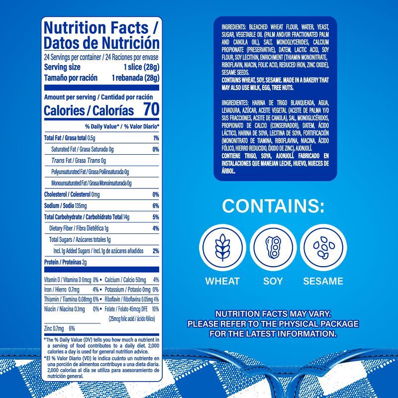 slide 5 of 13, Bimbo Large White Bread - 24oz, 24 oz