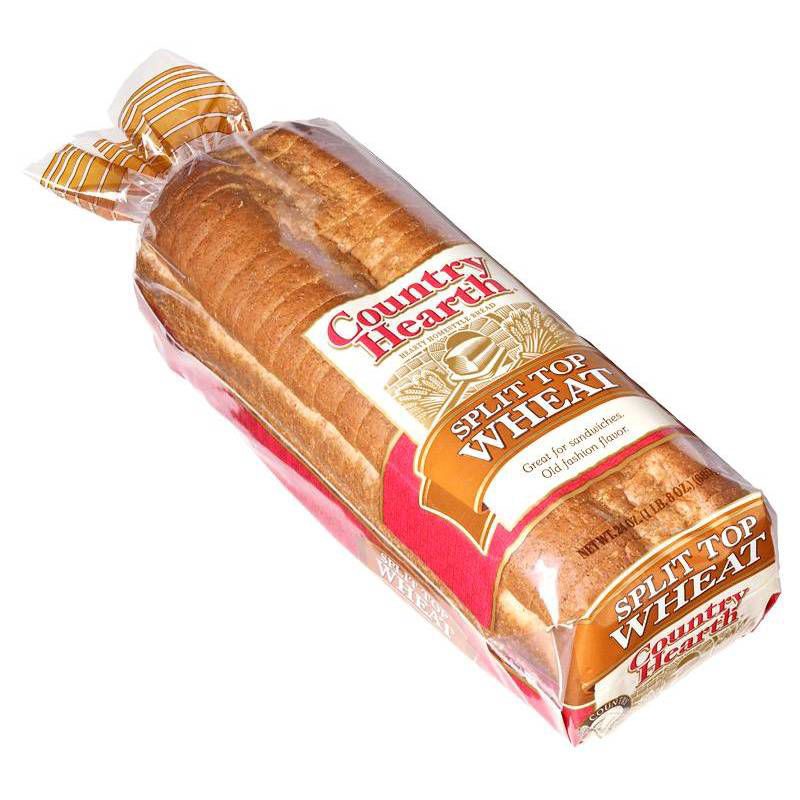 slide 2 of 3, Country Hearth Split Top Wheat Bread - 24oz, 24 oz
