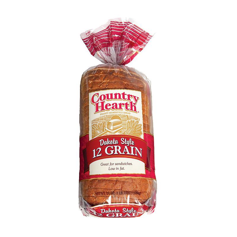 slide 1 of 4, Country Hearth Dakota Style 12 Grain Bread - 24oz, 24 oz