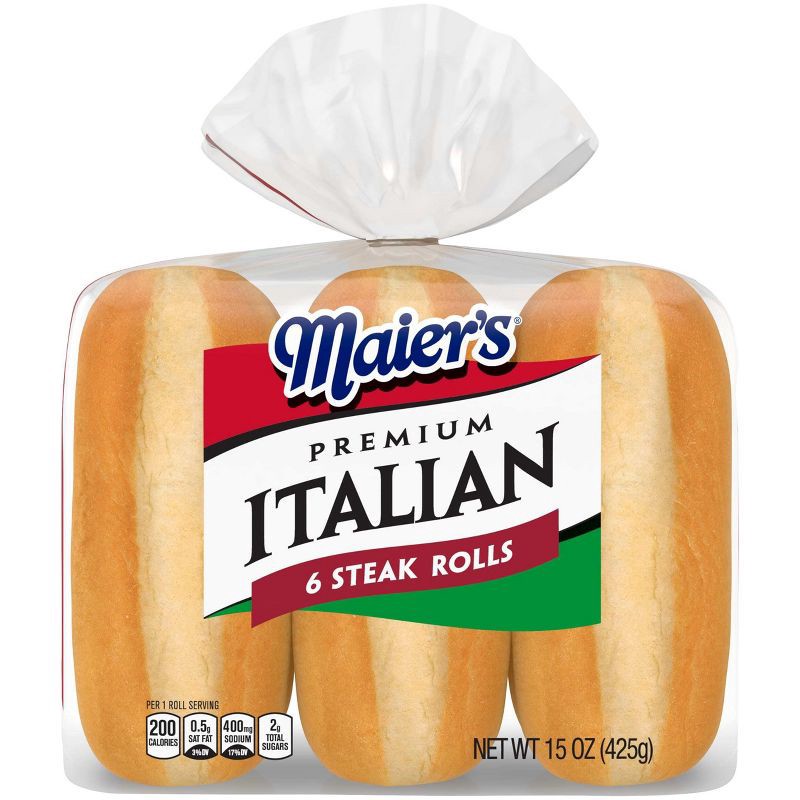 slide 9 of 9, Maier's Maiers Italian Steak Rolls - 15oz, 15 oz