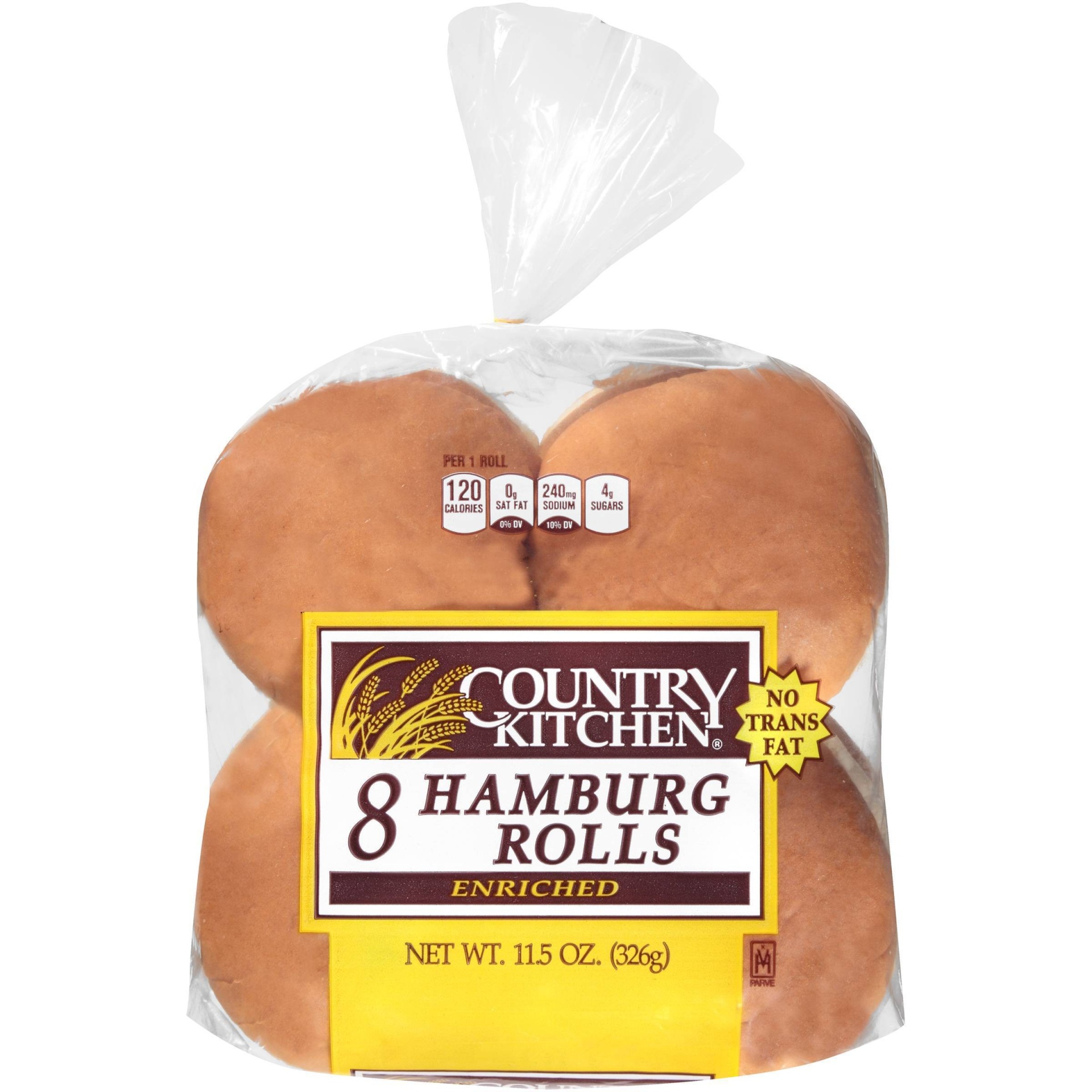 slide 1 of 3, Country Kitchen Hamburger Rolls, 11.5 oz, 8 ct