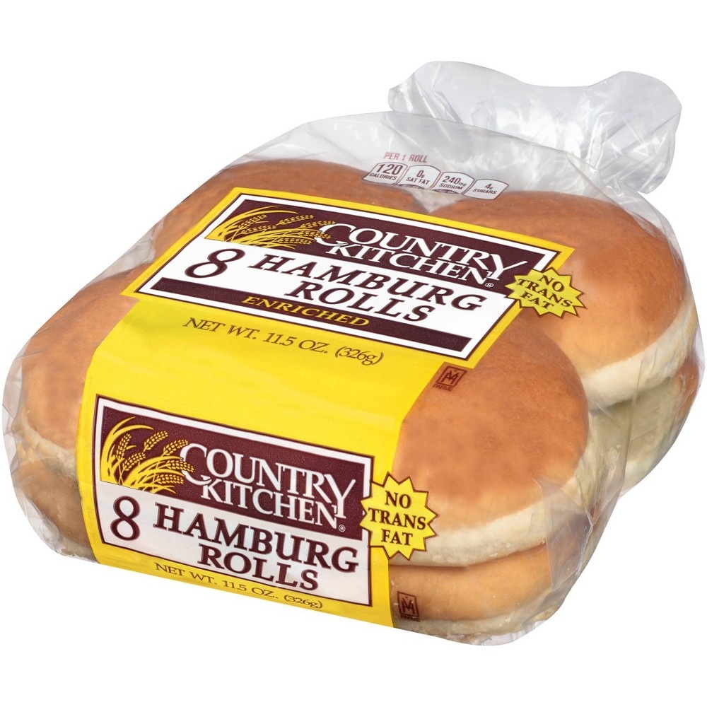 slide 3 of 3, Country Kitchen Hamburger Rolls, 11.5 oz, 8 ct