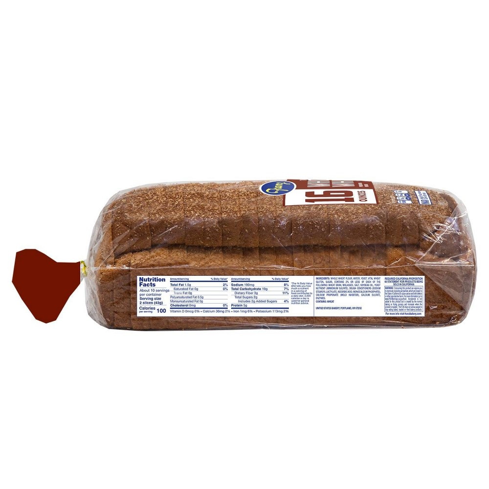 slide 3 of 5, Franz 100% Whole Wheat Bread, 16 oz
