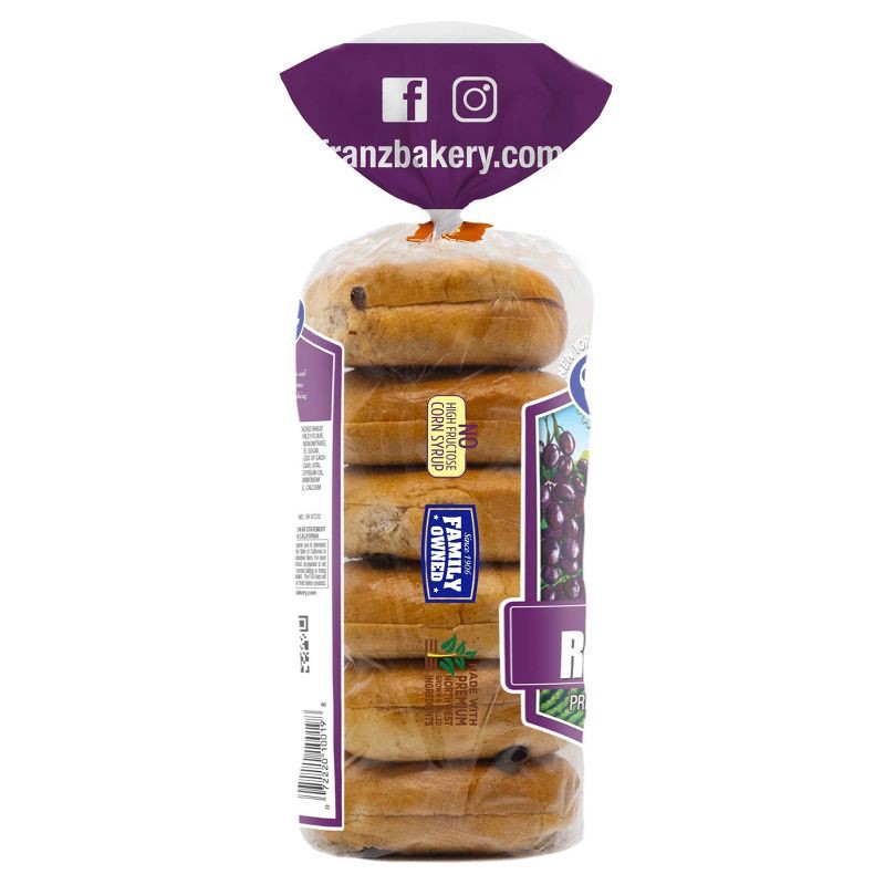 slide 5 of 5, Franz Cinnamon Raisin Premium Bagels - 18oz/6ct, 6 ct; 18 oz