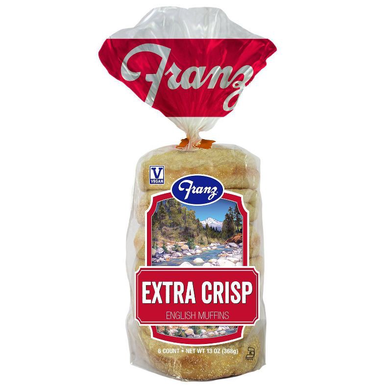 slide 2 of 5, Franz Extra Crisp English Muffins - 13oz/6ct, 6 ct; 13 oz