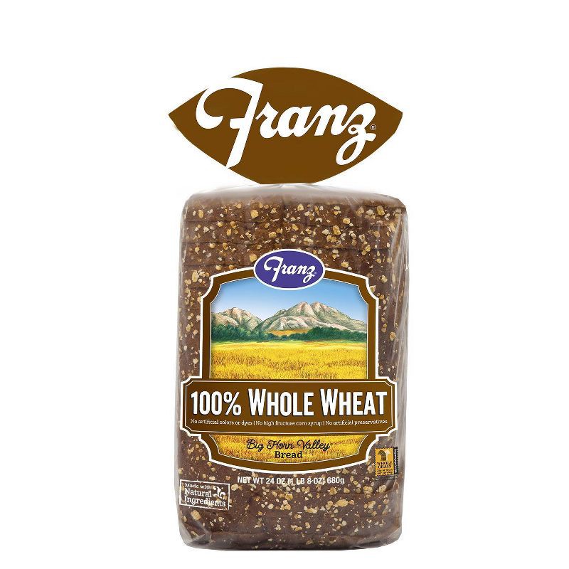 slide 1 of 5, Franz Big Horn Valley 100% Whole Wheat Sandwich Bread - 24oz, 24 oz