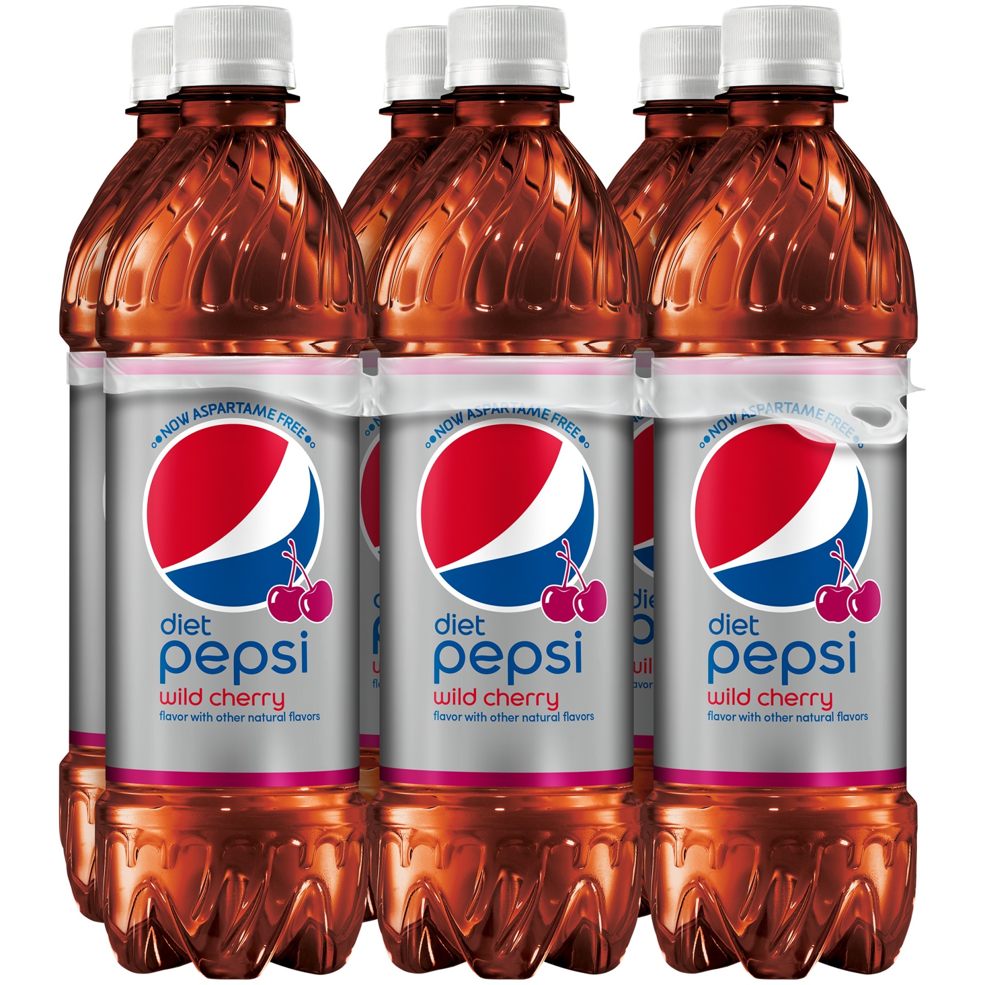 slide 1 of 4, Diet Pepsi Wild Cherry Soda / Bottles, 6 ct, 16.9 fl oz