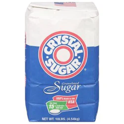 Crystal Sugar Crystal Granulated 100% Sugar - 10lb