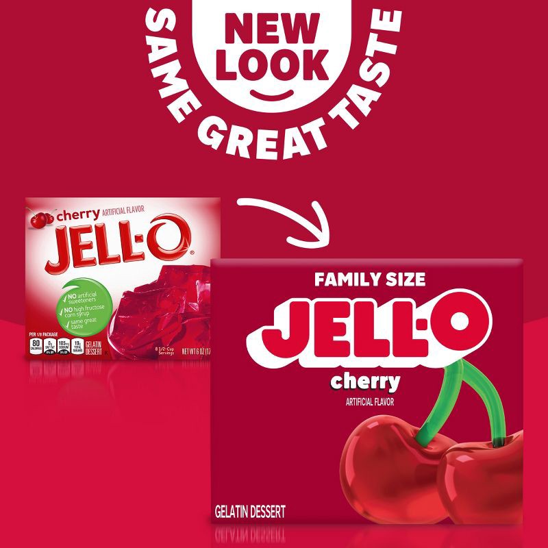 slide 3 of 9, JELL-O Cherry Gelatin Dessert Mix - 6oz, 6 oz