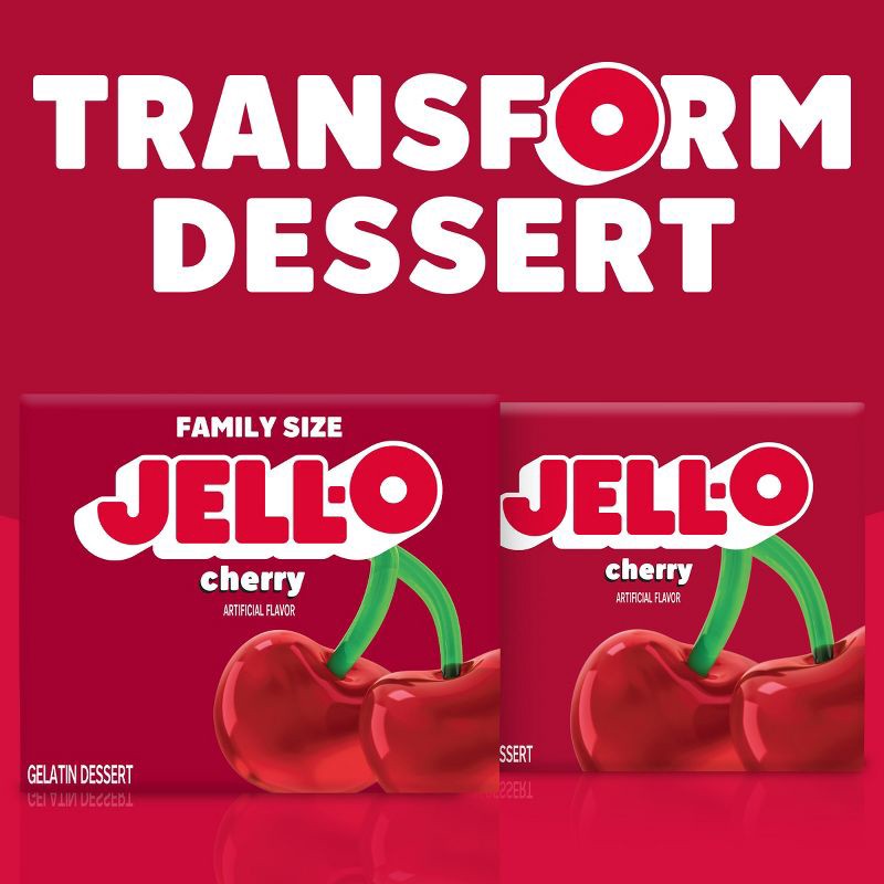 slide 8 of 9, JELL-O Cherry Gelatin Dessert Mix - 6oz, 6 oz