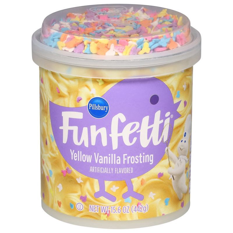 slide 1 of 7, Pillsbury Funfetti Spring Vanilla Frosting - 15.6oz, 15.6 oz