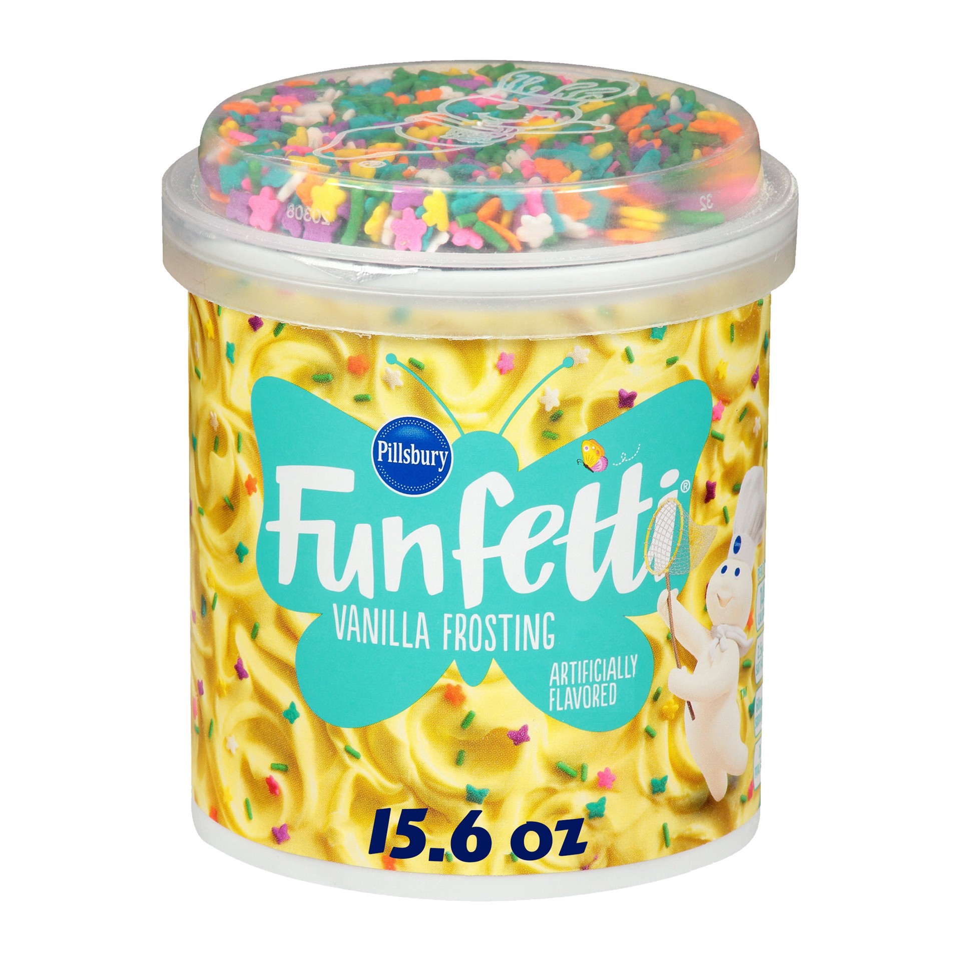 slide 1 of 1, Pillsbury Funfetti Spring Vanilla Flavored Frosting - 15.6oz, 15.6 oz