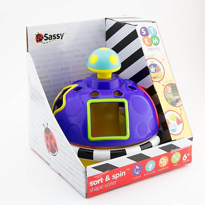 slide 5 of 7, Sassy Sort'n Spin Shape Sorter Stem Toy, 1 ct