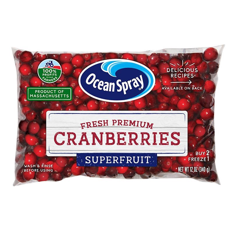 slide 1 of 4, Ocean Spray Fresh Cranberries - 12oz Bag, 12 oz