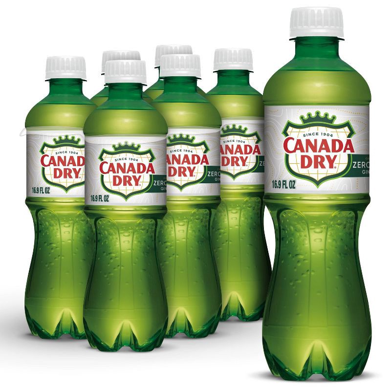 slide 1 of 13, Canada Dry Zero Sugar Ginger Ale Soda Bottles - 6pk/16.9 fl oz, 6 ct; 16.9 fl oz