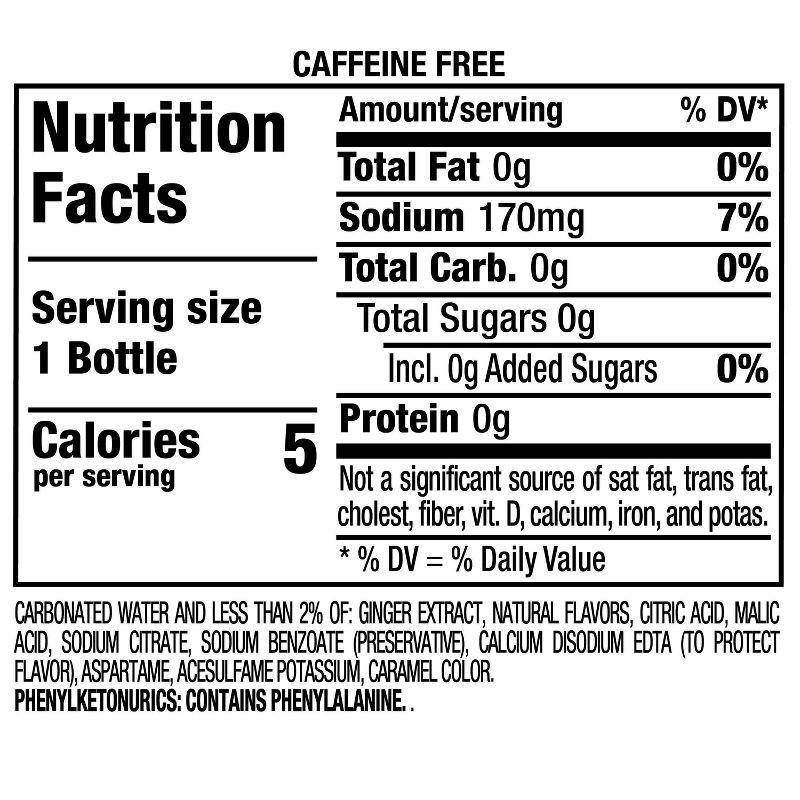 slide 11 of 11, Canada Dry Zero Sugar Ginger Ale Soda Bottles - 6pk/16.9 fl oz, 6 ct; 16.9 fl oz