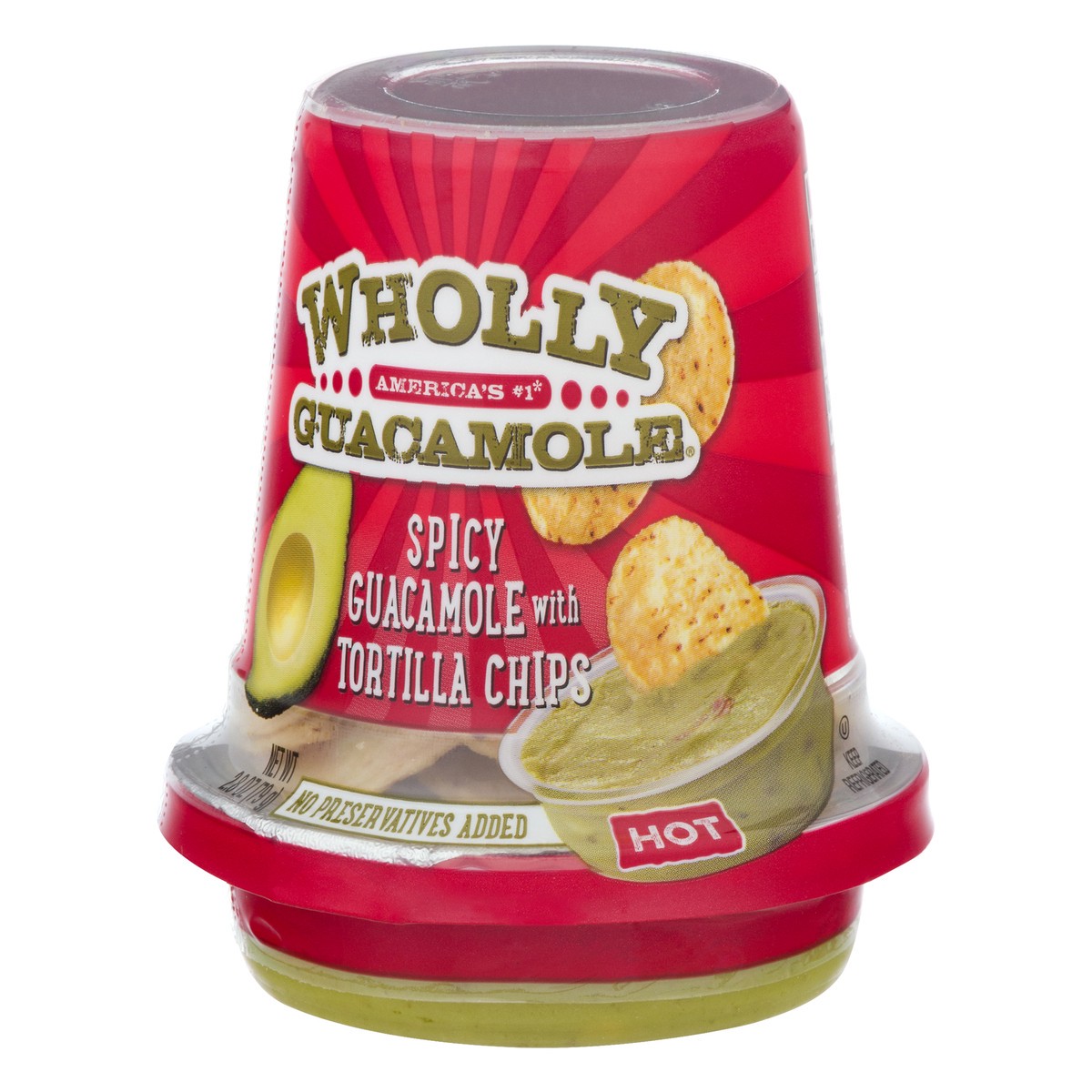 slide 3 of 9, Wholly Guacamole Snack Cup Spicy , 2.8 oz