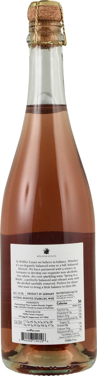 slide 5 of 13, Wolffer Estate Alcohol-Removed Sparkling Spring in a Bottle Rose 25.4 fl oz, 25.4 fl oz