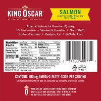 slide 8 of 9, King Oscar Skinless & Boneless Atlantic Salmon, EVOO with Lemon, 4.05 oz, 4.05 oz