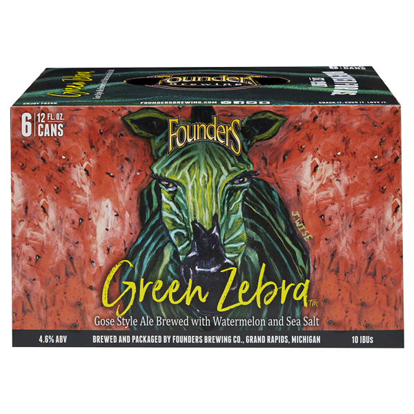 slide 1 of 1, Founders Brewing Co. Green Zebra Gose, 6 ct; 12 oz