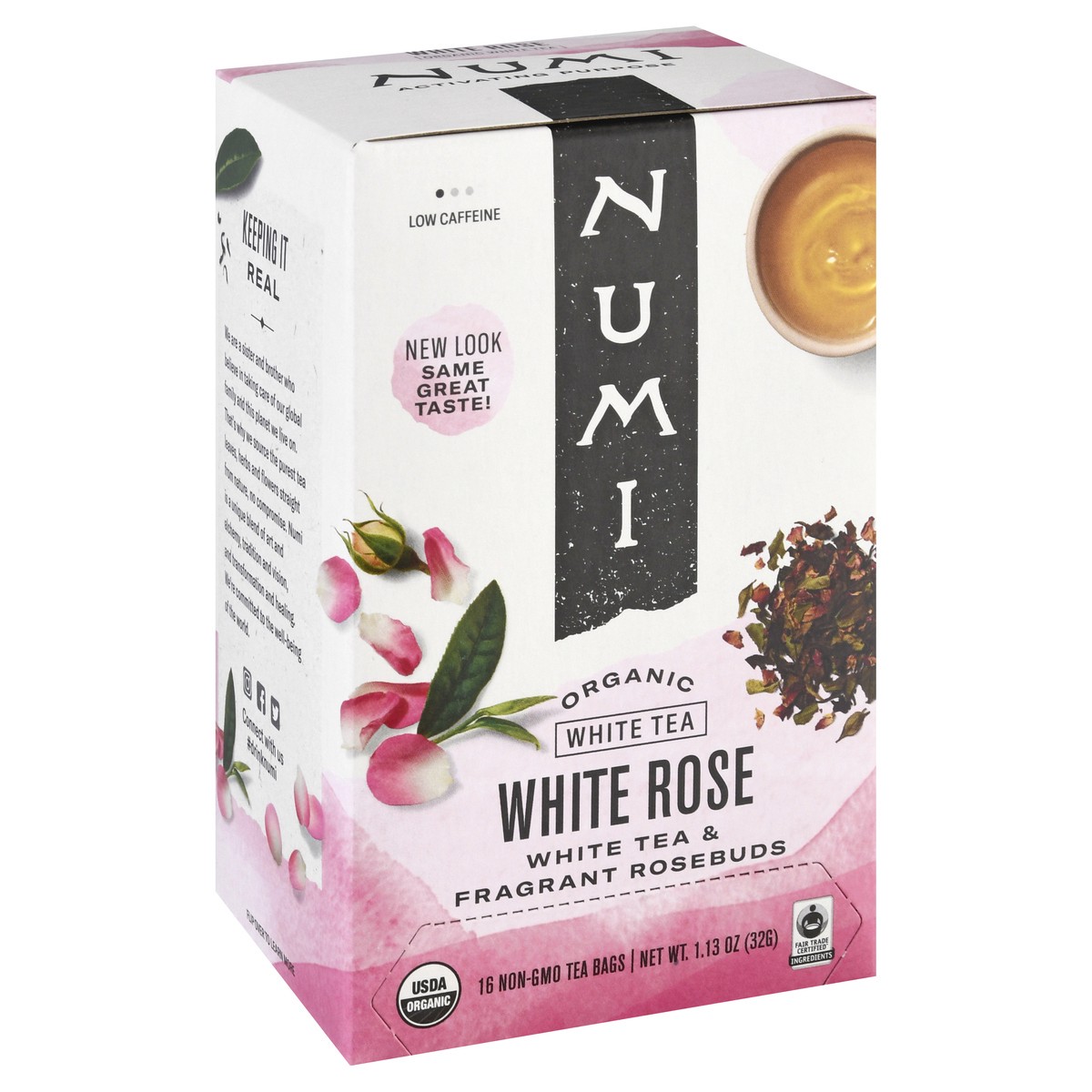 slide 8 of 12, Numi Organic Tea Bags White Rose White Tea 16 ea, 16 ct