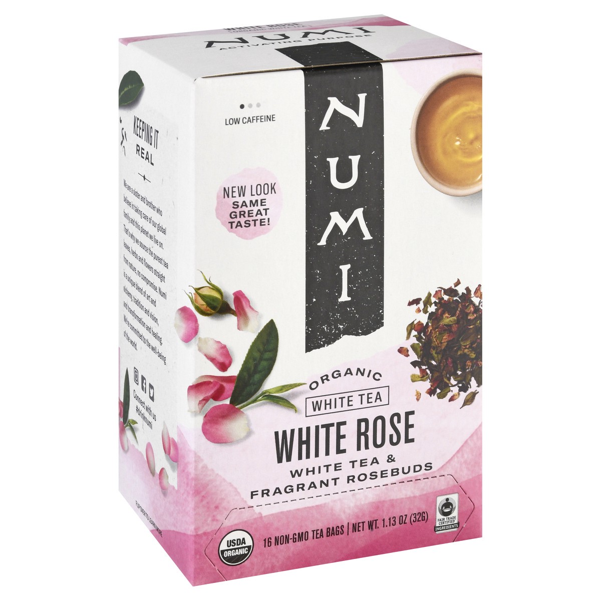 slide 9 of 12, Numi Organic Tea Bags White Rose White Tea 16 ea, 16 ct