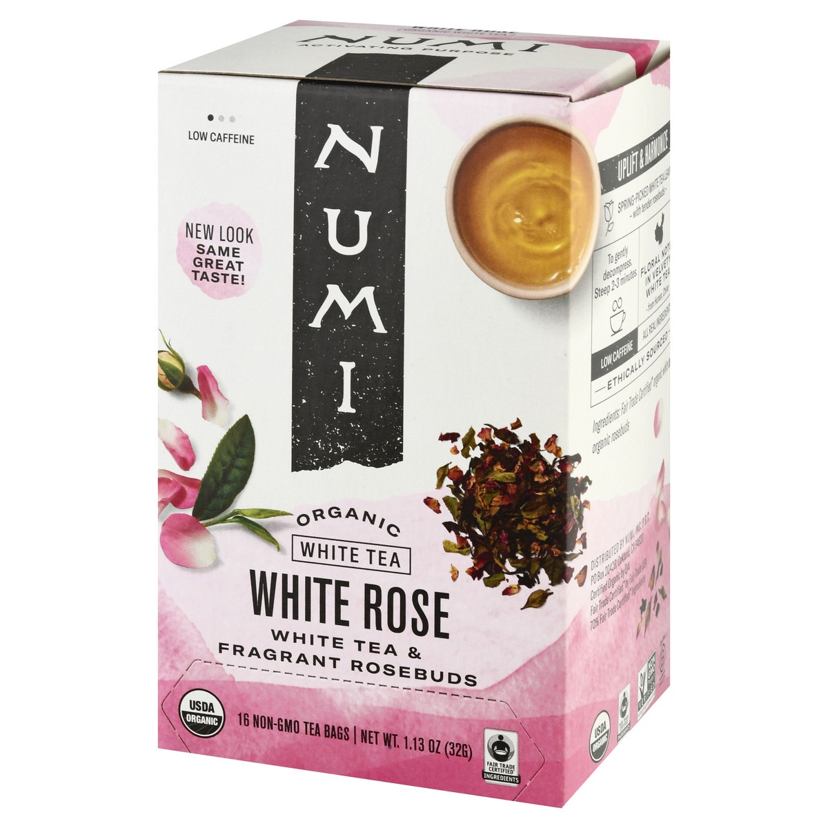 slide 10 of 12, Numi Organic Tea Bags White Rose White Tea 16 ea, 16 ct