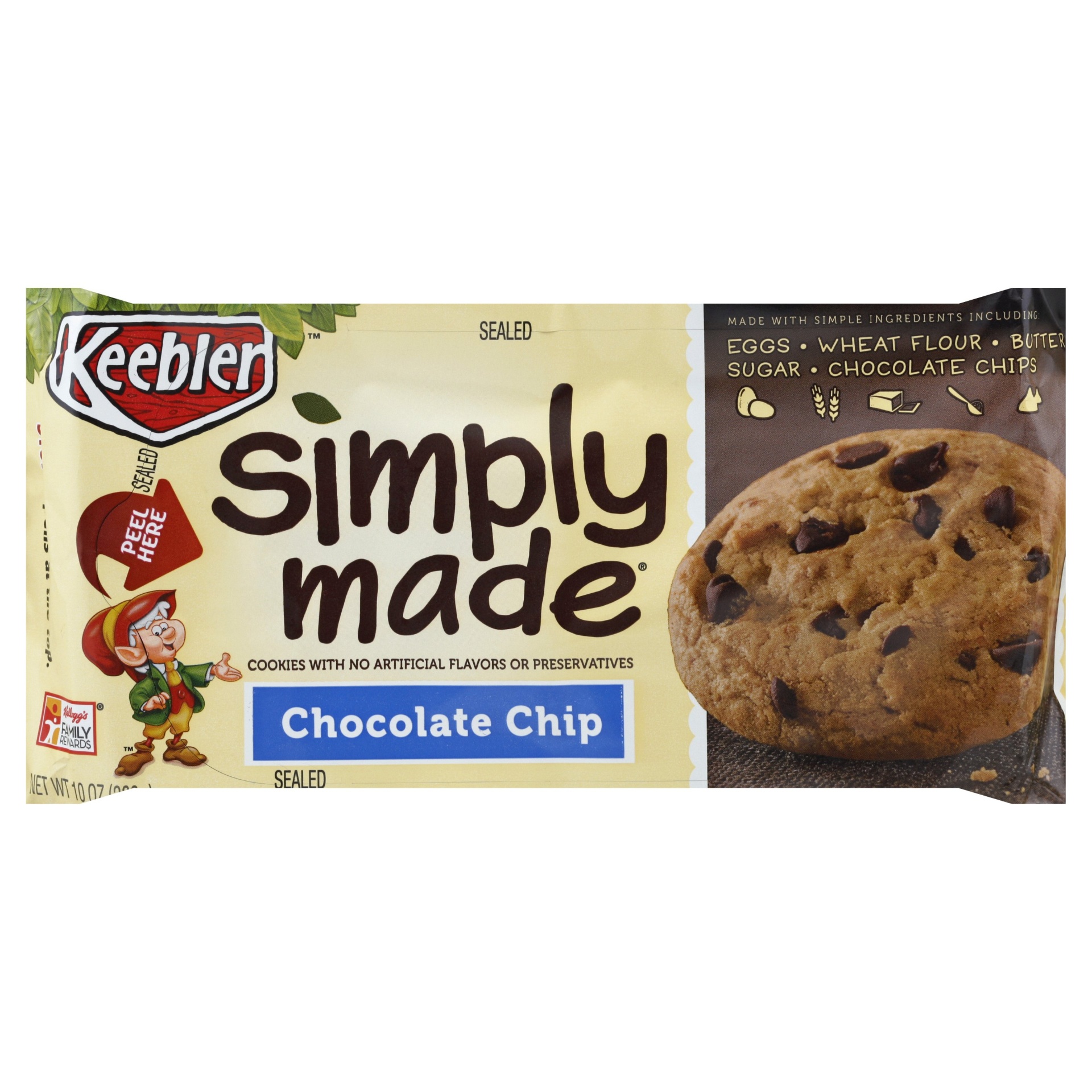 slide 1 of 1, Keebler Simply Made Chocolate Chip Cookies, 10 oz