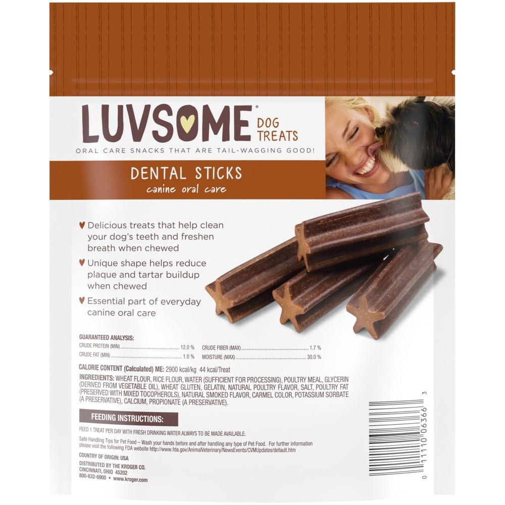 slide 2 of 2, Luvsome Canine Oral Care Dental Stick Dog Treats, 25 ct