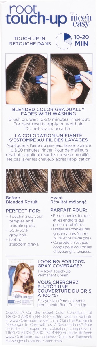 slide 10 of 12, Root Touch-Up Clairol Root Touch-Up Semi-Permanent Hair Color Blending Gel Dark Brown, 1 ct