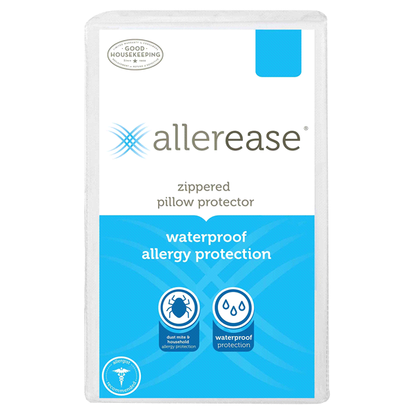 slide 1 of 1, AllerEase Waterproof Allergy Protection Zippered Pillow Protector, 1 ct