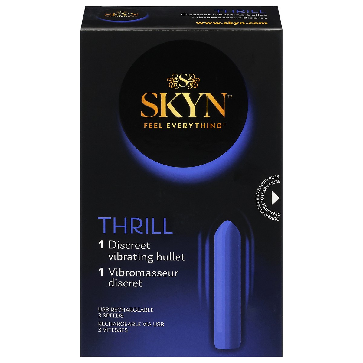 slide 12 of 12, SKYN Thrill Discreet Vibrating Bullet 1 ea, 1 ct