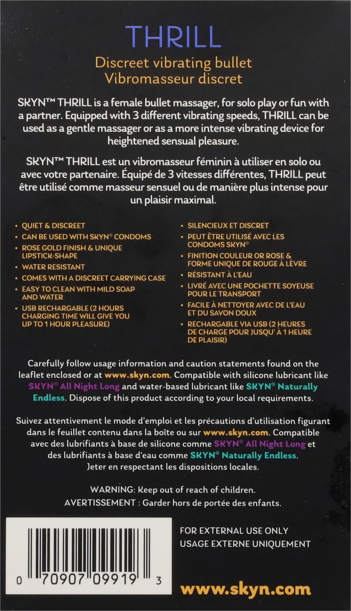 slide 6 of 12, SKYN Thrill Discreet Vibrating Bullet 1 ea, 1 ct