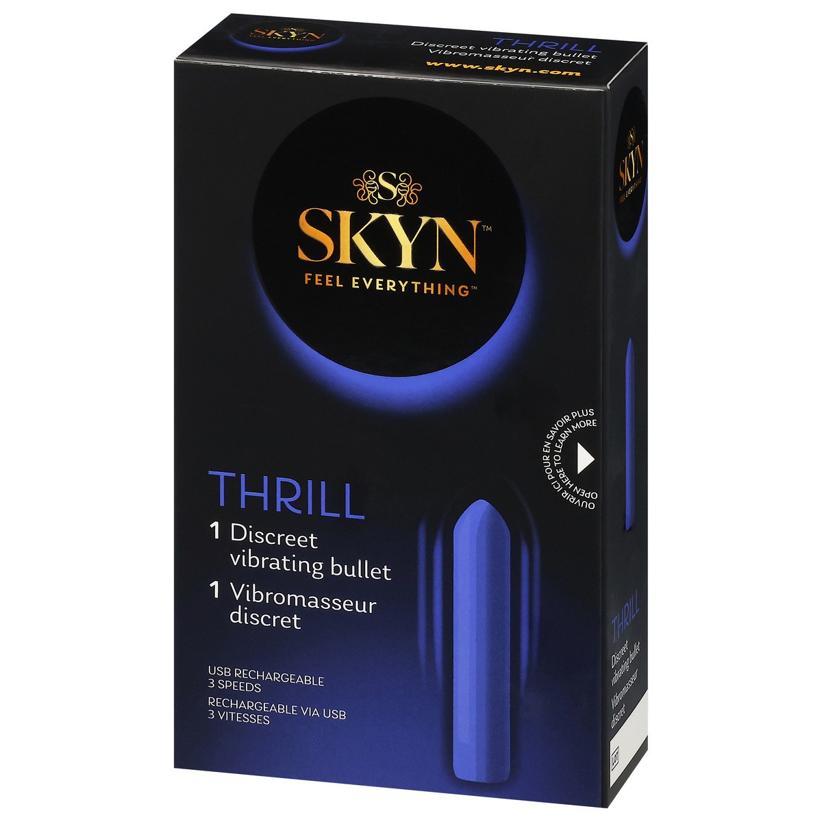 slide 4 of 12, SKYN Thrill Discreet Vibrating Bullet 1 ea, 1 ct