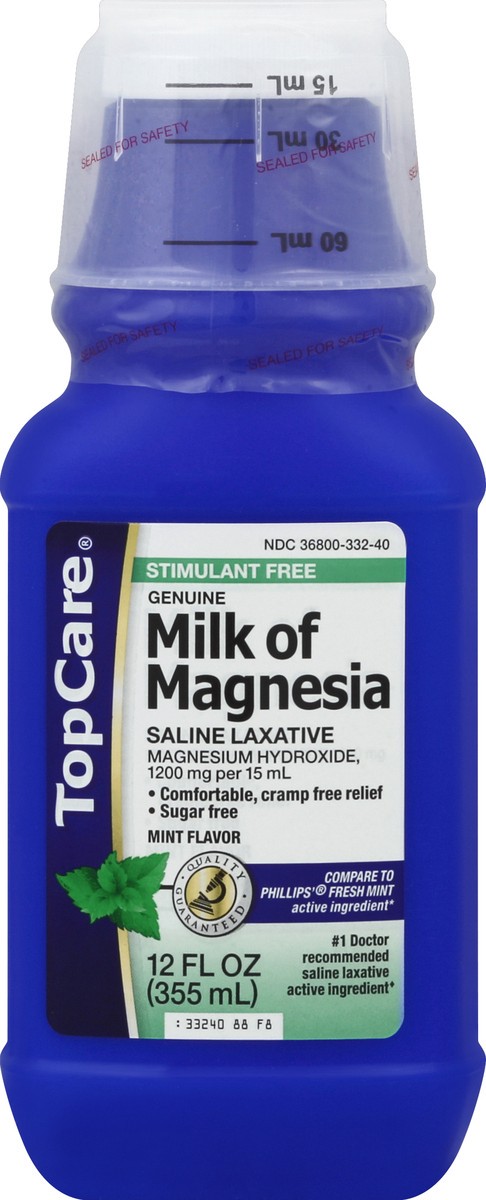 slide 5 of 6, TopCare Topcare Milk Of Magnesia, Mint, 12 fl oz