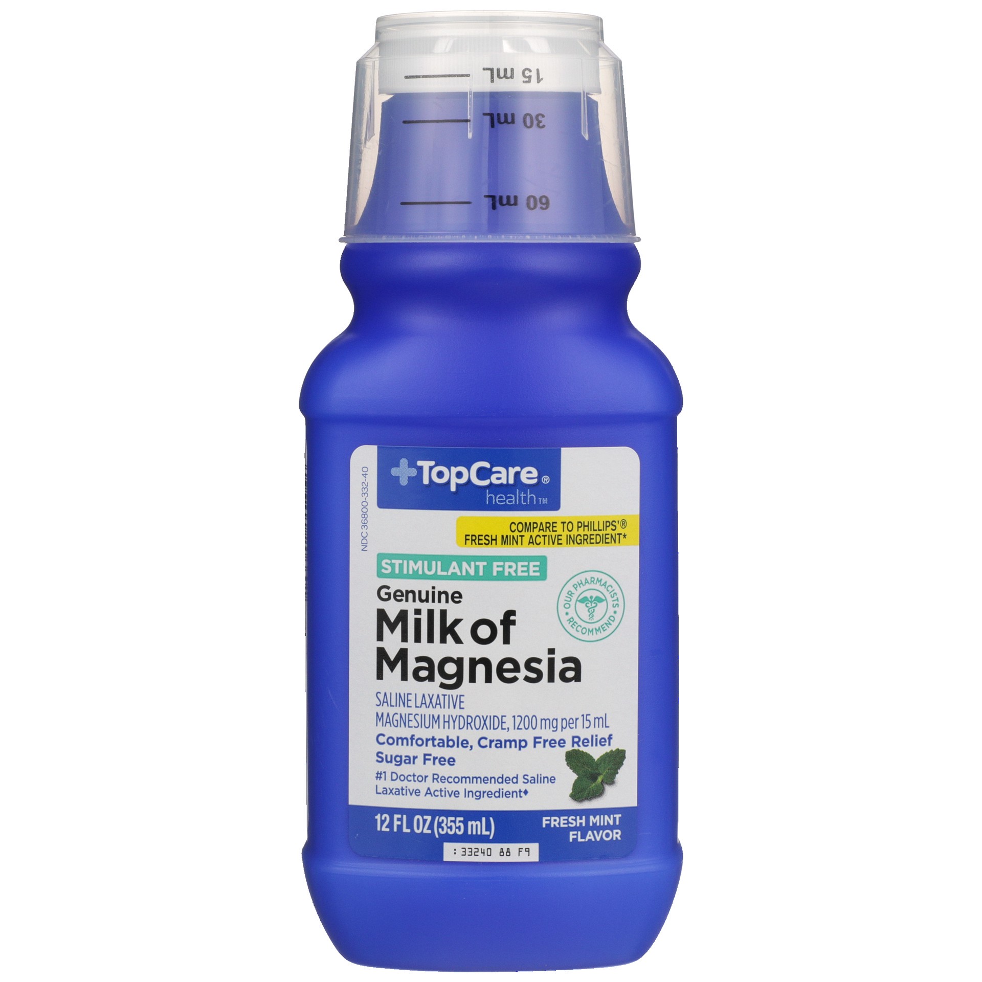 slide 1 of 6, TopCare Topcare Milk Of Magnesia, Mint, 12 fl oz