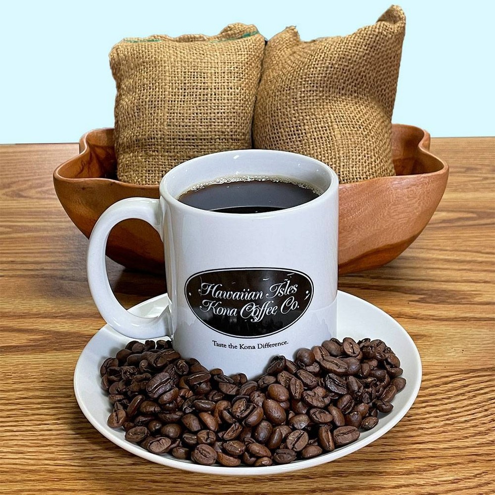slide 3 of 3, Hawaiian Isles Hawaii Coffee Roasters Co. Mountain Dark Roast All Purpose Grind Coffee - 7oz, 7 oz
