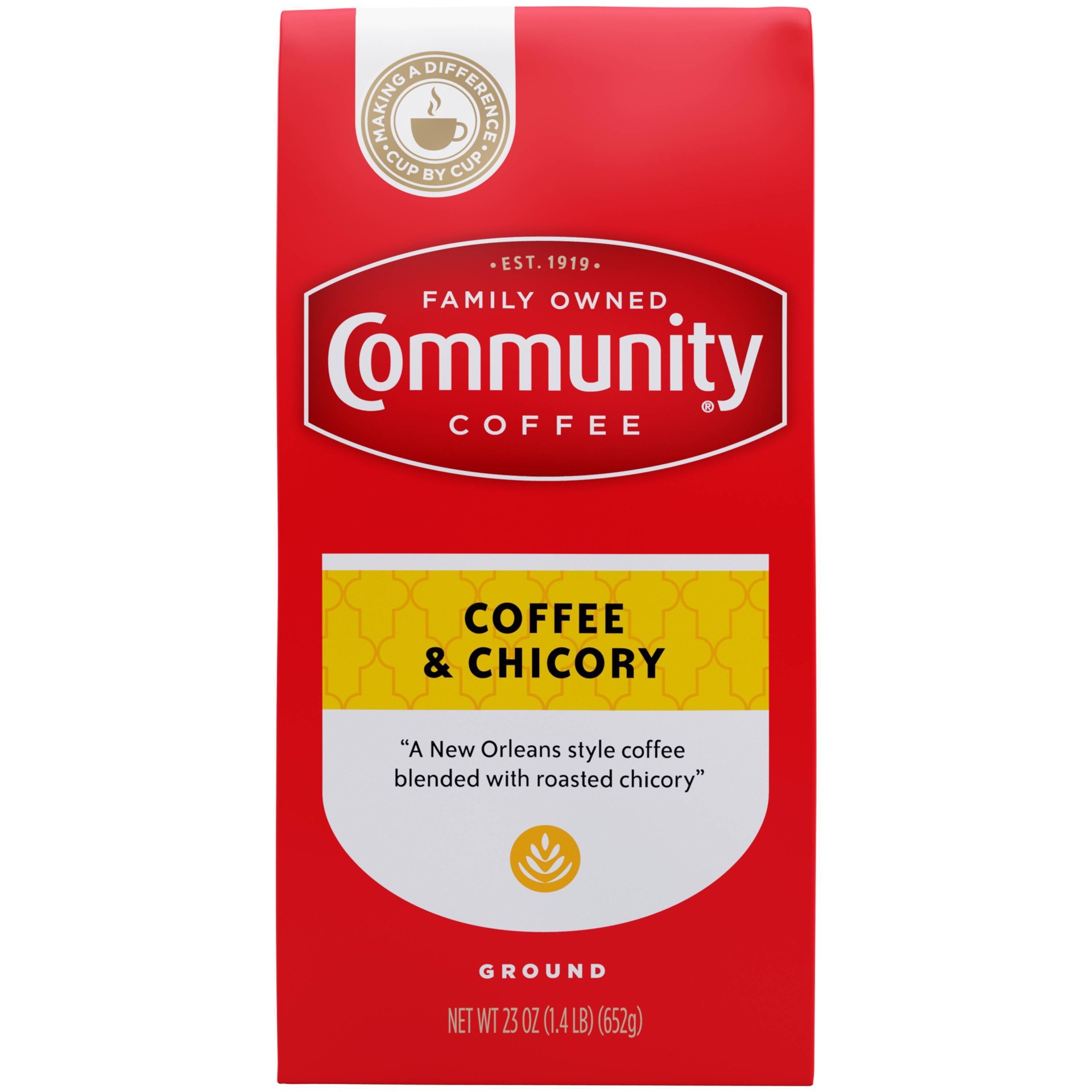 Community Coffee New Orleans Blend Dark Roast Ground Coffee 23oz 23