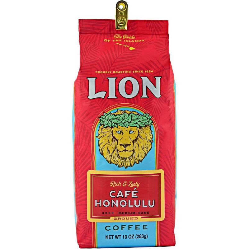 slide 2 of 3, LION Coffee Lion Cafe Honolulu Medium Roast Ground Coffee - 10oz, 10 oz