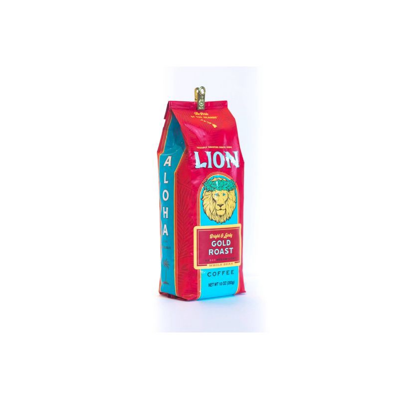 slide 2 of 3, Lion Coffee Lion Gold Medium Roast Whole Bean Coffee - 10oz, 10 oz