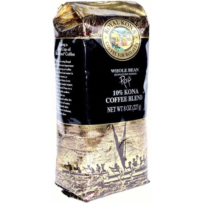 slide 2 of 3, Royal Kona Roy's Medium Roast Whole Bean Coffee - 8oz, 8 oz