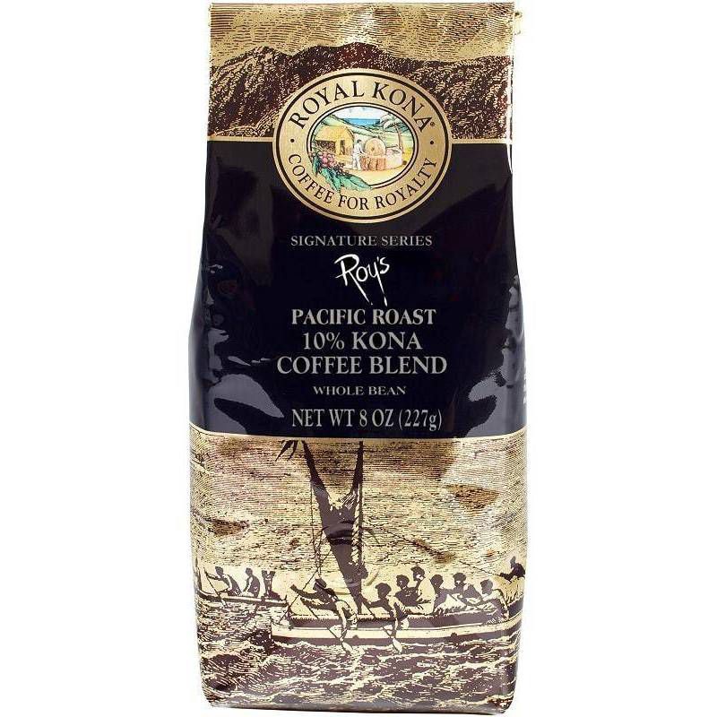 slide 1 of 3, Royal Kona Roy's Medium Roast Whole Bean Coffee - 8oz, 8 oz