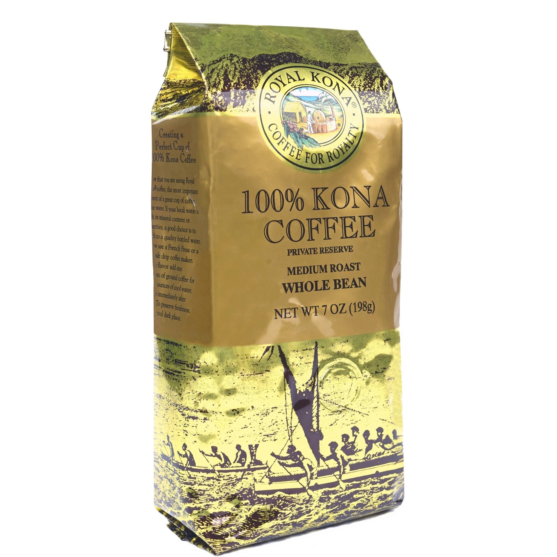 slide 1 of 3, Royal Kona 100% Kona Medium Roast Whole Bean Coffee - 7oz, 7 oz