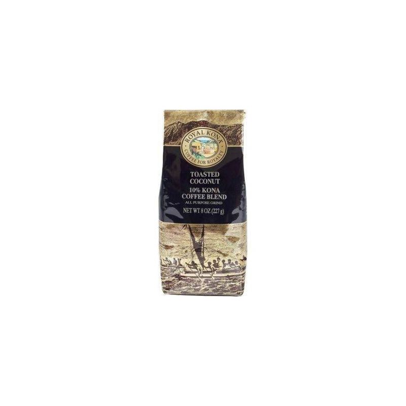 slide 3 of 4, Royal Kona Toasted Coconut Medium Roast Ground Coffee - 8oz, 8 oz