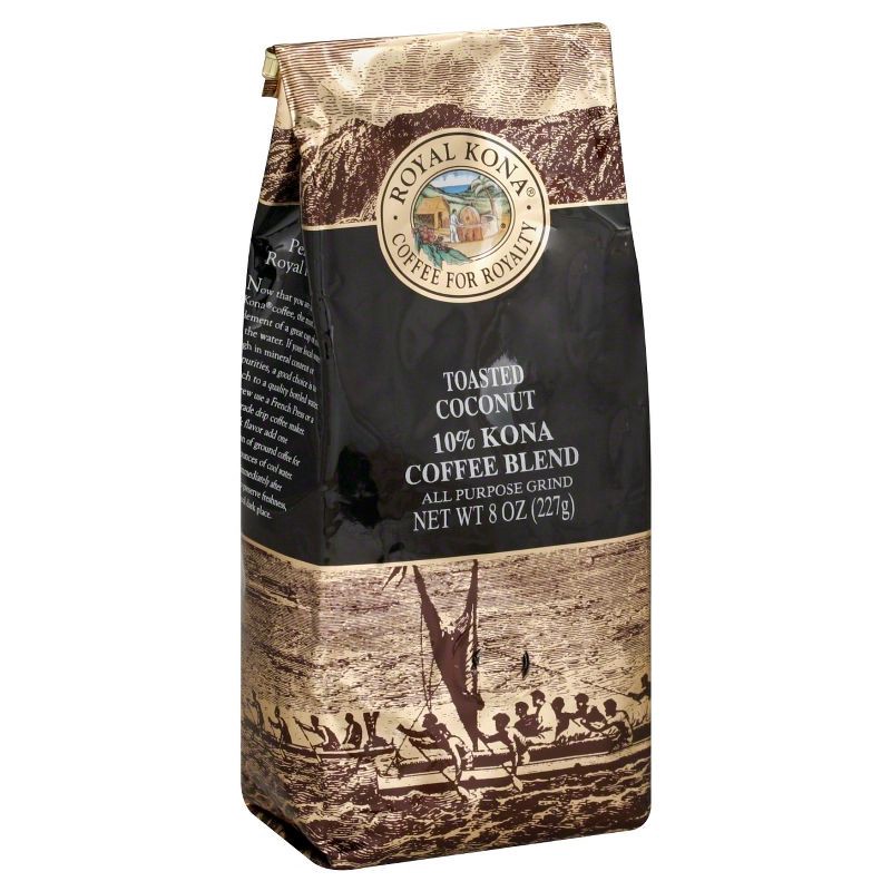 slide 1 of 4, Royal Kona Toasted Coconut Medium Roast Ground Coffee - 8oz, 8 oz